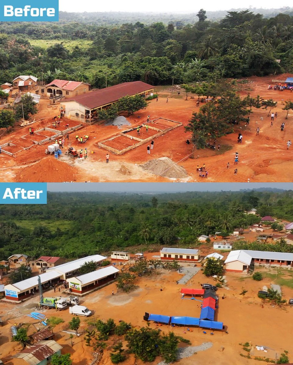 mrbeast_update's tweet photo. MrBeast posted on Instagram!

"We built 10 schools around the world in what might be my biggest project ever. Genuinely so freakin happy with what we accomplished and I’m excited for you all to watch and see the impact you enabled me to have by watching my videos :)" https://t.co/99yLnO79Ke