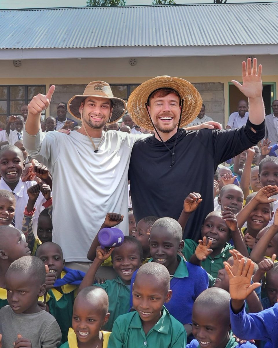 mrbeast_update's tweet photo. MrBeast posted on Instagram!

"We built 10 schools around the world in what might be my biggest project ever. Genuinely so freakin happy with what we accomplished and I’m excited for you all to watch and see the impact you enabled me to have by watching my videos :)" https://t.co/99yLnO79Ke