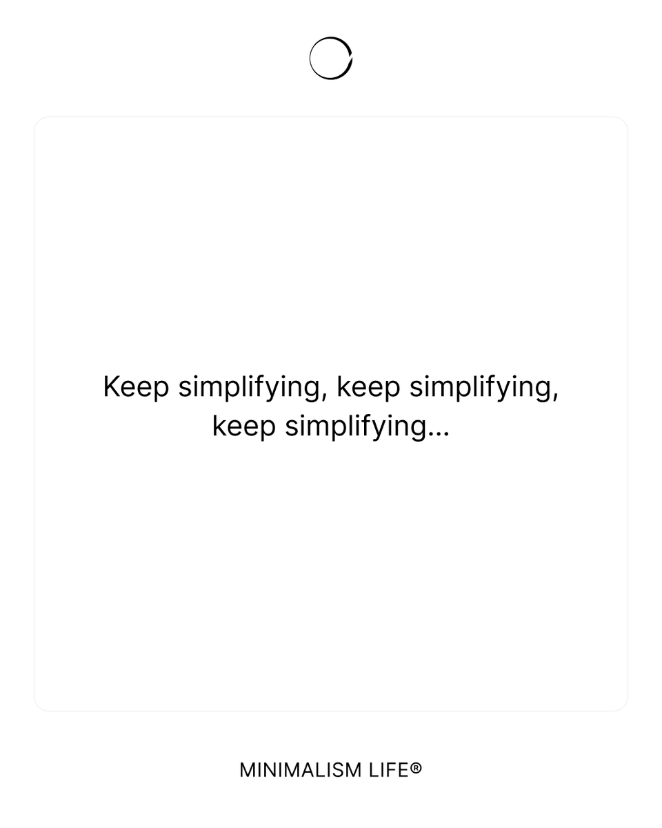 Minimalism Life® tweet media