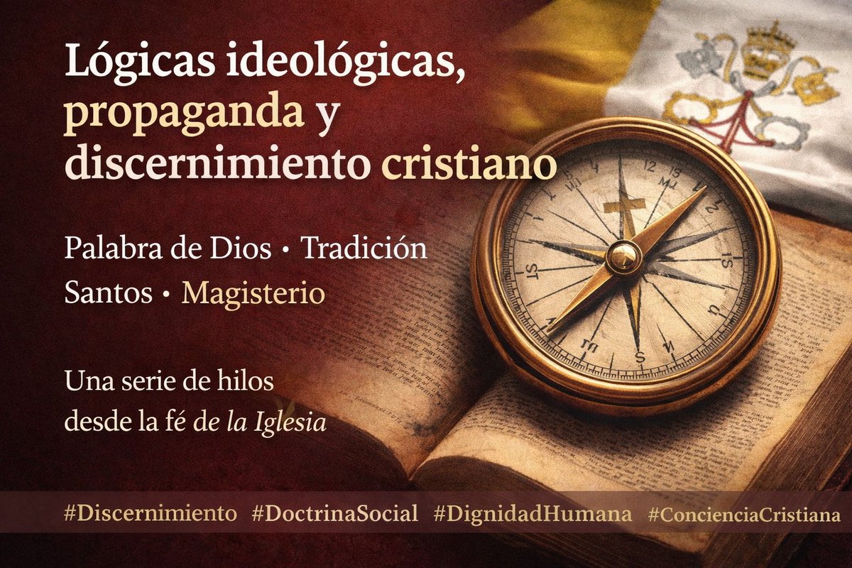 SacerdosMariae's tweet photo. Serie: Discernimiento cristiano ante las lógicas ideológicas
Hilo 2️⃣1️⃣ – Cuando la legalidad pretende sustituir a la moral

Antes de empezar: este hilo no desprecia la ley ni el orden jurídico.
Va de discernimiento cristiano.
De cuando lo legal se presenta como automáticamente justo.

1️⃣ Una lógica ideológica se desordena cuando identifica sin matices legalidad y moralidad. Lo que está permitido por la ley se presenta como incuestionable, aunque afecte a la dignidad humana.

2️⃣ Este desplazamiento es cómodo. La responsabilidad personal se diluye en la norma. “Es legal” sustituye a “es justo”.

3️⃣ El mecanismo no distingue ideologías. Unas legislan en nombre del progreso; otras, en nombre del orden o de la tradición. Cambia el contenido; permanece la tentación de absolutizar la ley positiva.

4️⃣ El efecto moral es serio. La conciencia se debilita cuando delega su juicio en la mera legalidad. Se olvida que la ley humana puede errar y necesita referencia a la ley moral.

5️⃣ El Evangelio no identifica automáticamente autoridad y justicia. Jesús respeta la ley, pero denuncia cuando la norma se usa contra la persona.

6️⃣ La Tradición de la Iglesia ha afirmado siempre que la ley humana debe estar ordenada al bien común y a la dignidad. Una norma injusta no obliga en conciencia.

7️⃣ Los santos vivieron esta tensión con claridad. Supieron obedecer legítimamente, pero también resistir cuando la ley contradijo la verdad.

👉 Cuando una ideología convierte la legalidad en criterio último, el discernimiento cristiano debe recordar:
no todo lo legal es justo, y la conciencia no puede abdicar de su responsabilidad moral.

#Discernimiento #ConcienciaCristiana #Justicia #FeYRazón #DignidadHumana #DoctrinaSocial
