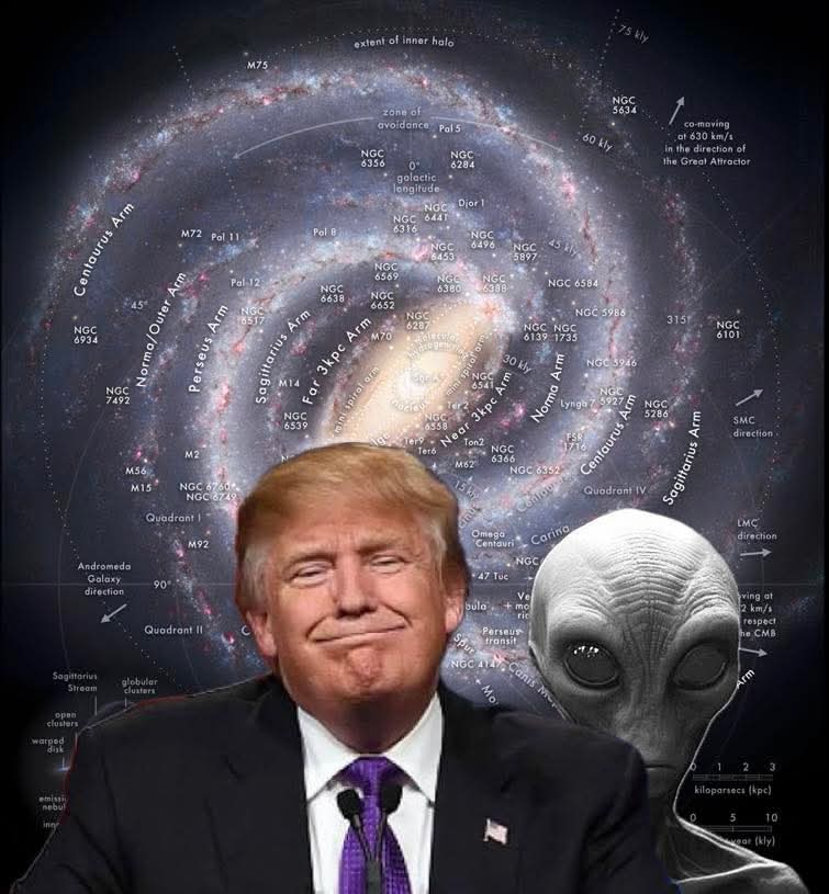 Nous apprenons à l'instant que, suite à l'annonce de Trump sur les extraterrestres, celui-ci imposera un tarif de 15 % à toute la galaxie.

"Les extraterrestres ont trop longtemps profité de nous. Depuis 1947, ils ne paient aucune taxe." »

🤣🤣🤣