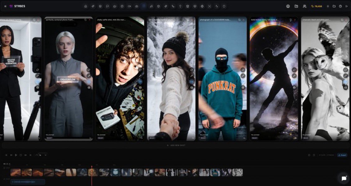 Stages model timeline UI