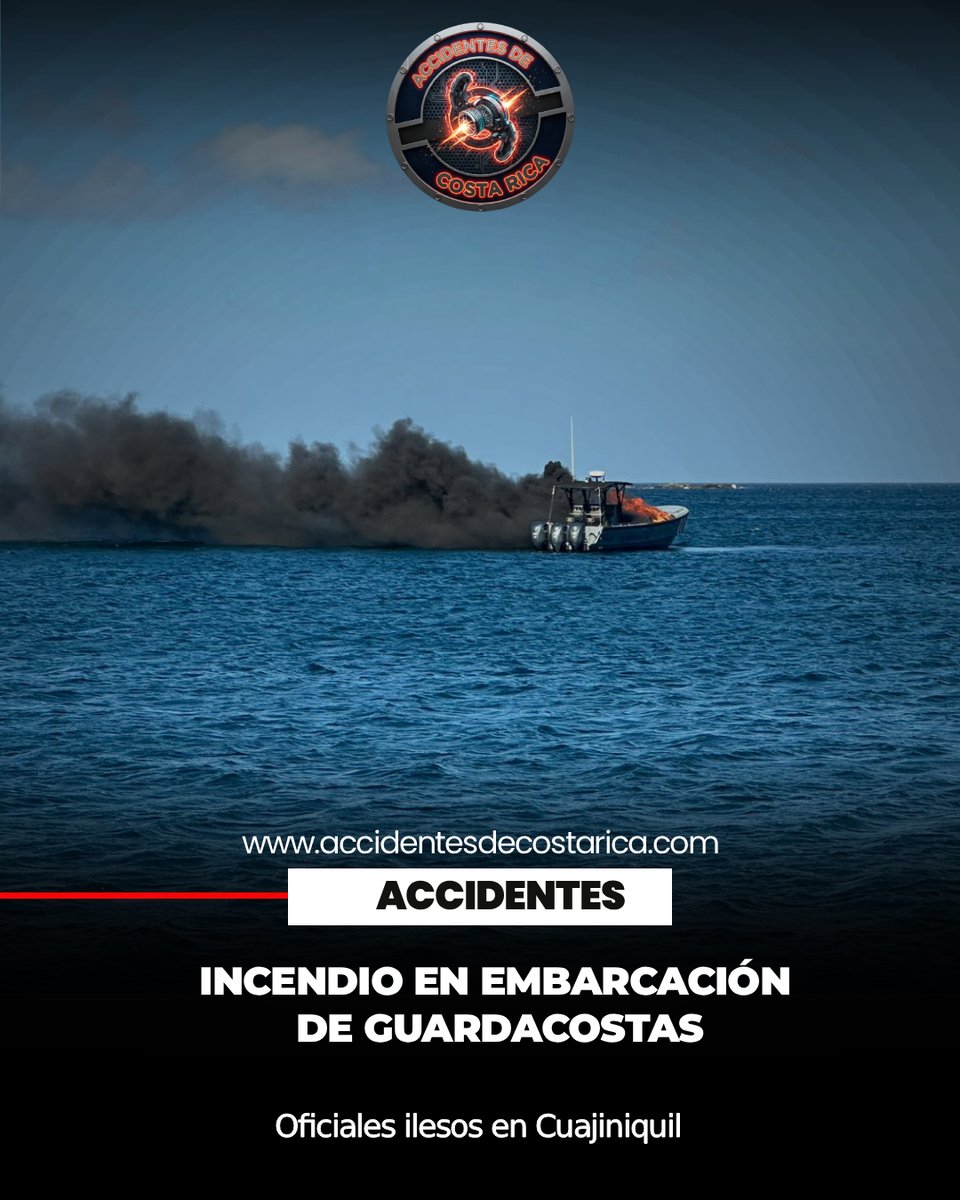 Embarcación del Servicio Nacional de Guardacostas sufre incidente durante patrullaje preventivo.

👉👉accidentesdecostarica.net/embarcacion-de…