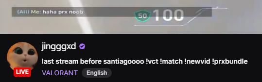 paperdinosaurr's tweet photo. JJ was playing skirmish against someone using the prx bundle card and said this in chat 😭😭I CANTTT WITH THIS STREAMER💀 https://t.co/1A1OzdzM8Q