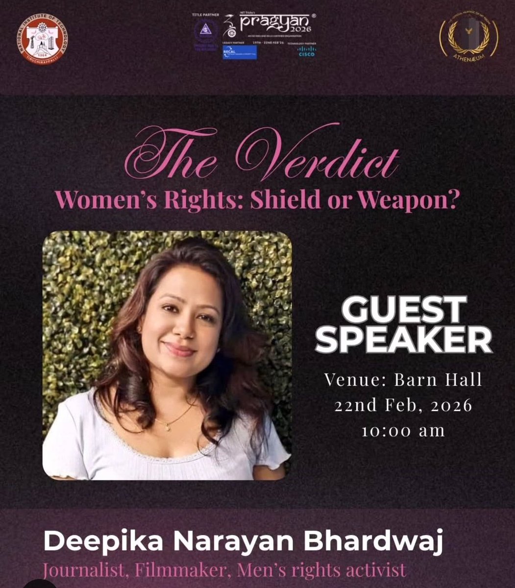 Guest Speaker. NIT Trichy 

Happening tomorrow!