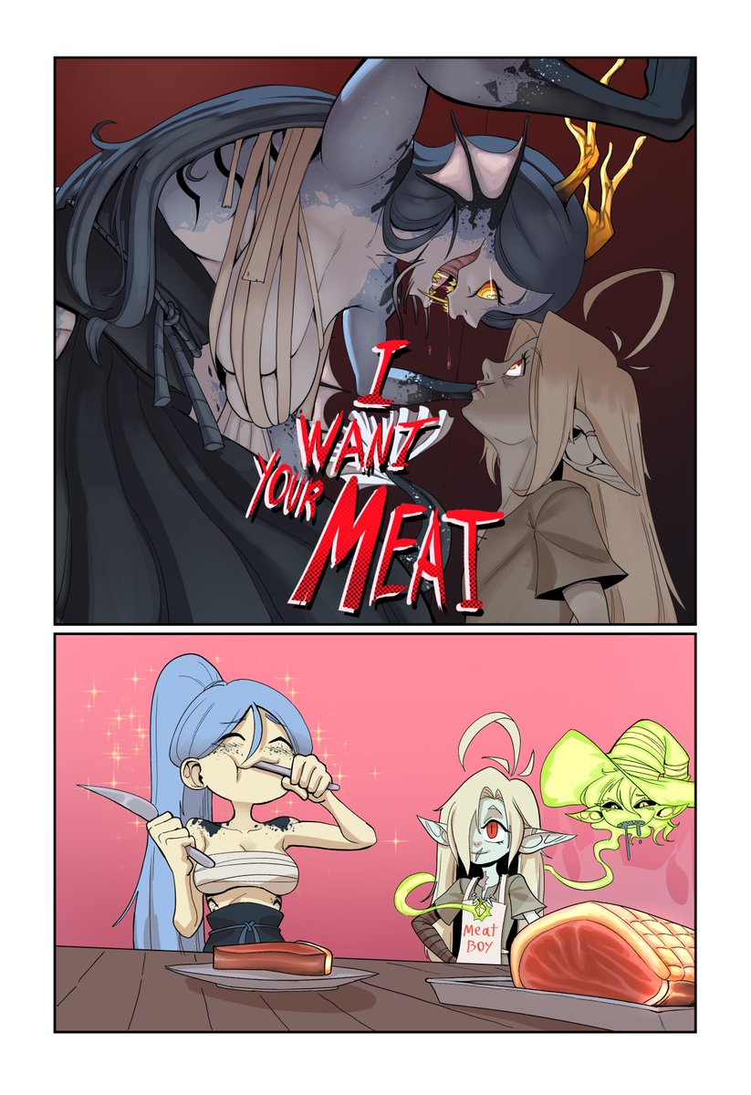 she just want meat 🥺