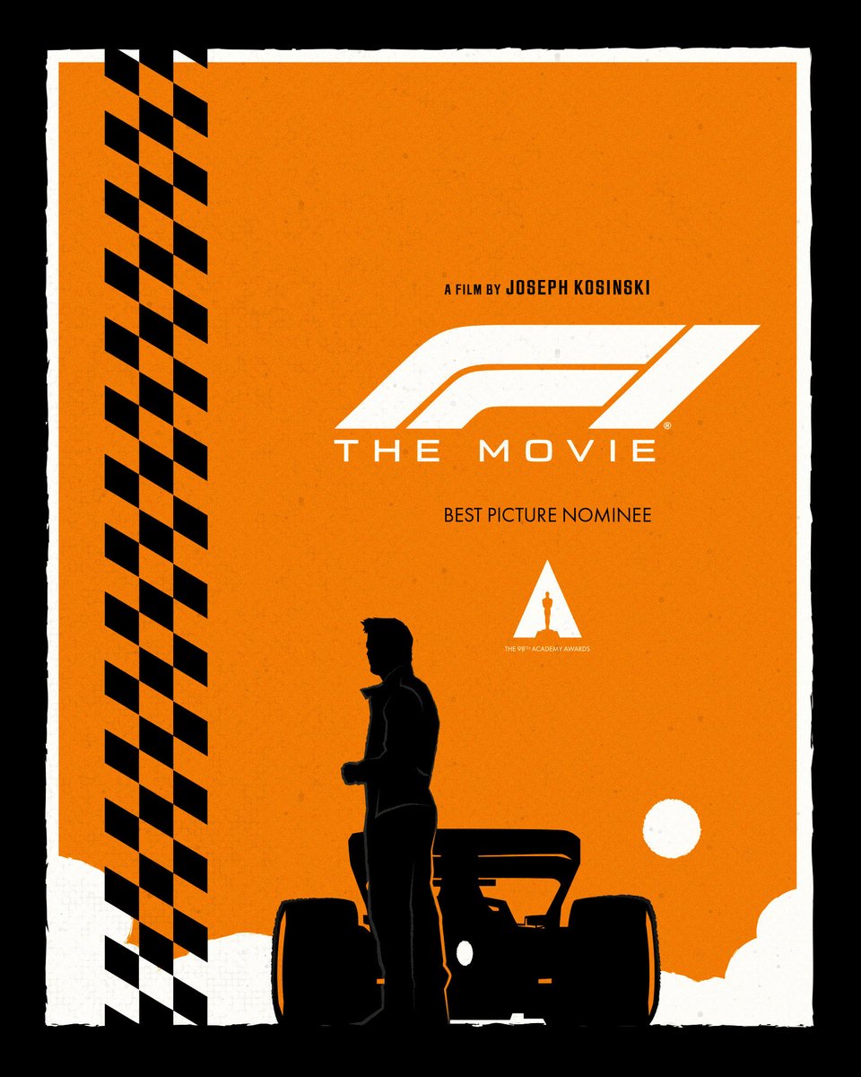 6th poster for the #oscars26 series to celebrate the week end ! 

« F1 : the movie » from Joseph Kosinski 🏎️💨