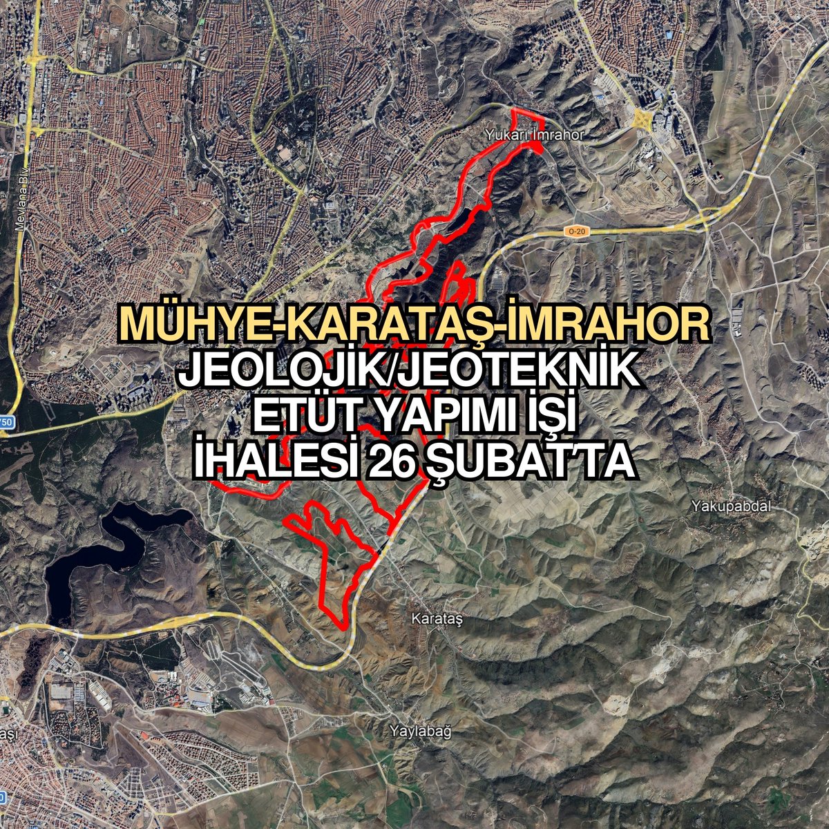 Mühye-Karataş Planı, Jeolojik/Jeoteknik Etüt Yapımı Hizmet Alımı İşi İhalesi 26 Şubat'ta . ankarazi.com/muhye-karatas-…