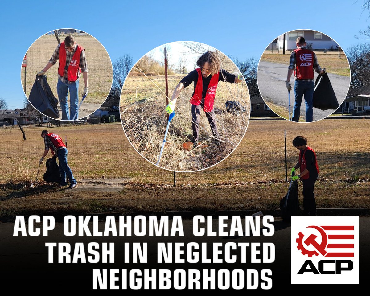 ACP__OK's tweet photo. In Okmulgee, neglected streets affect everyday life. Members of ACP Oklahoma addressed that reality by cleaning several blocks of residential areas and making the area cleaner, safer, and more welcoming for residents. https://t.co/mQsMe8hURp