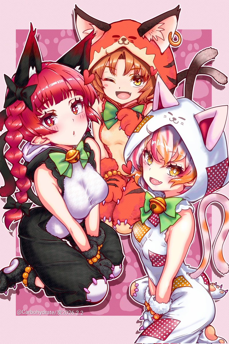 #ねこの日 東方3猫娘