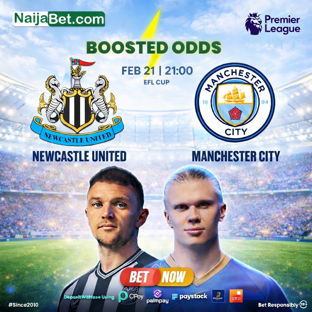NaijaBet's tweet photo. 🔵 Manchester City vs Newcastle ⚫

Who gets more points tonight?

Bet now on https://t.co/kz0UZ1fn72

#MCINEW #PremierLeague mode FCT Minister #fctDecides agege Maguire https://t.co/UPWDukSjK2