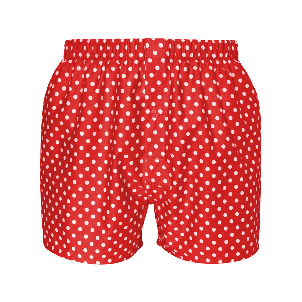 JollyBoxers's tweet image. Classic white polka dots on colourful boxer shorts.