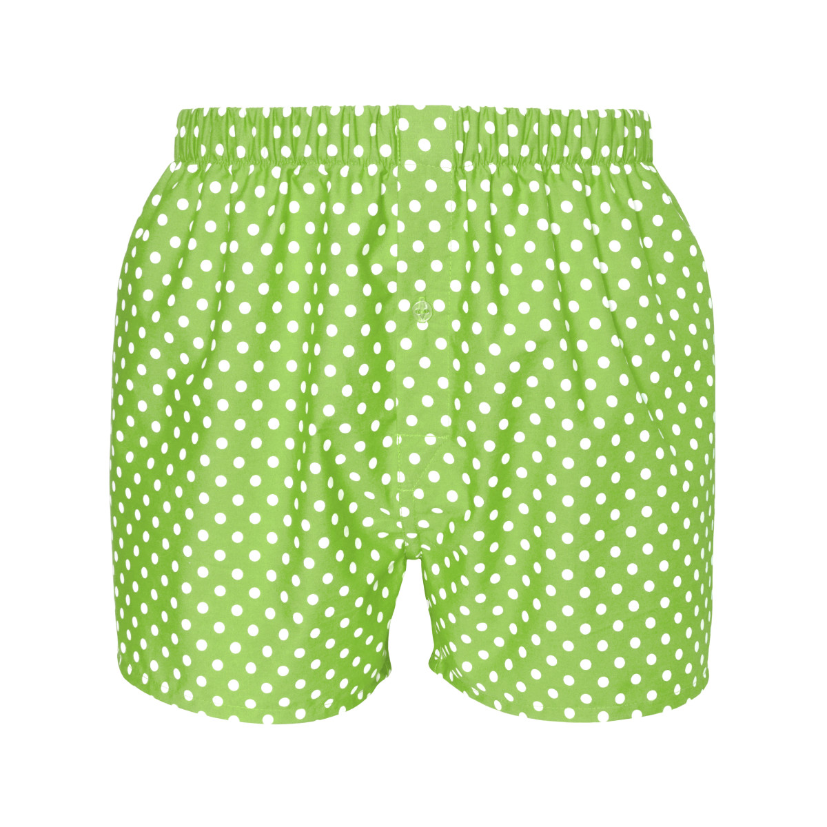 JollyBoxers's tweet image. Classic white polka dots on colourful boxer shorts.