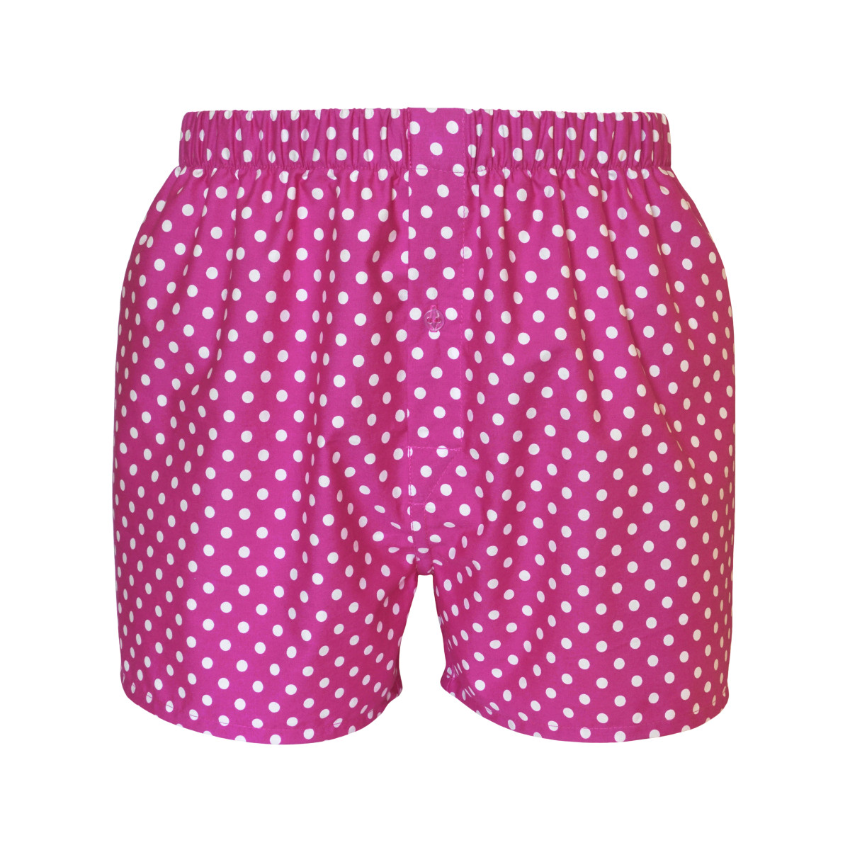 JollyBoxers's tweet image. Classic white polka dots on colourful boxer shorts.