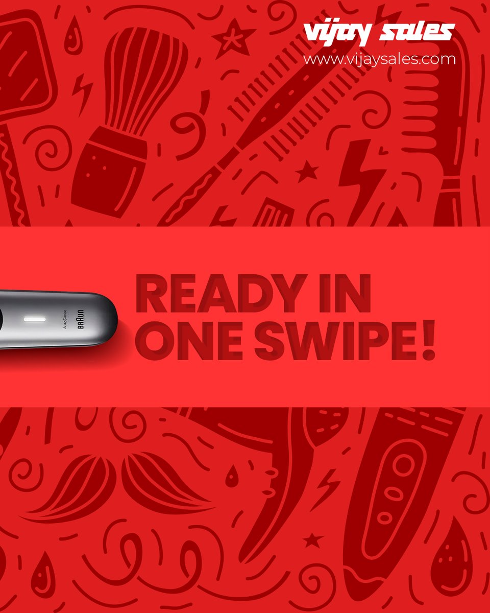 VijaySales's tweet image. Not ready? One swipe and you’re good to go. ✨

#VijaySales #MensGrooming #GroomingEssentials #PersonalCare #SelfCare #DailyGrooming #Trimmer #MustHaves #Upgrade #ShopSmart #ShopNow #BuyNow