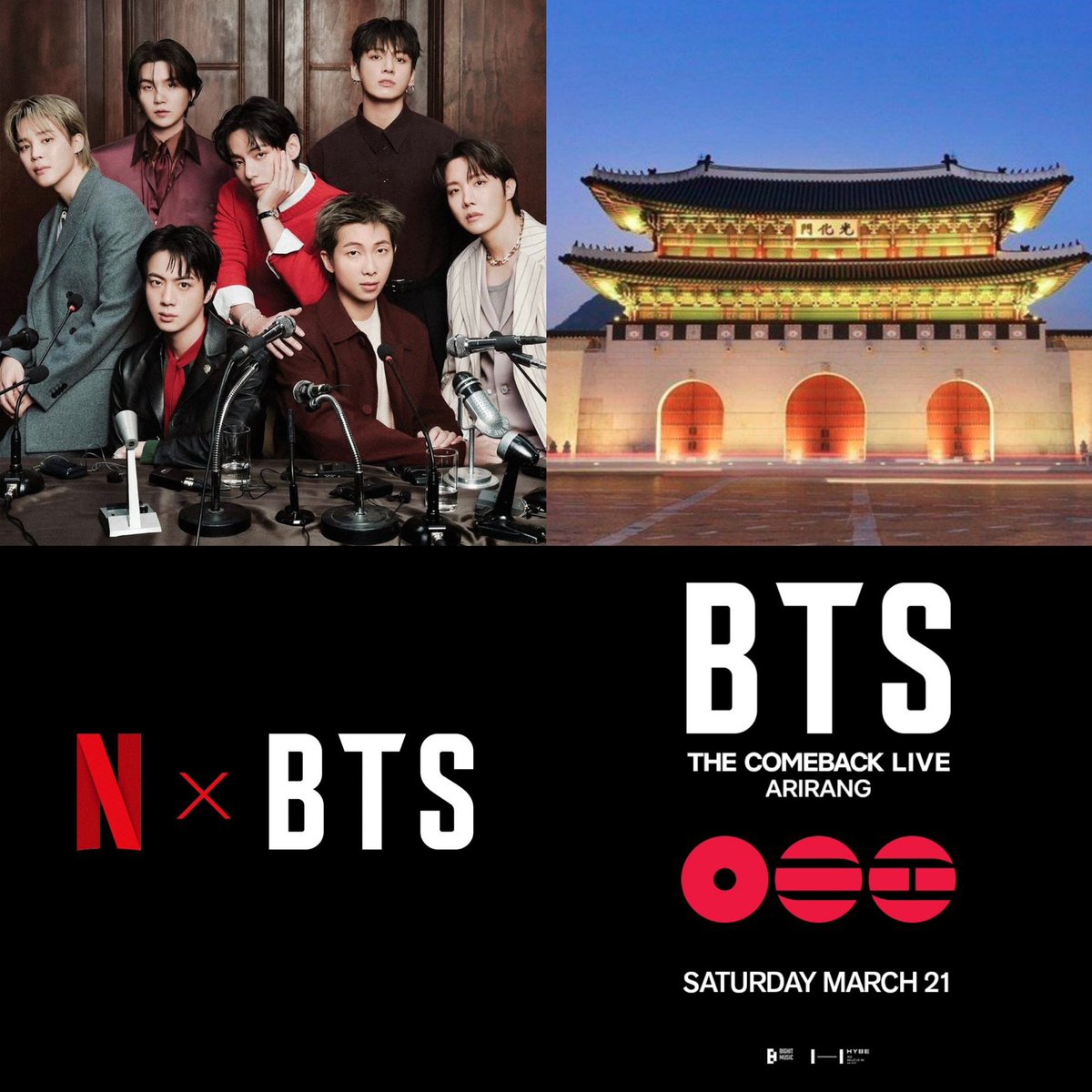 [NEWS] #BTS's The Comeback Live Arirang will be released in ONE MONTH on @Netflix!

¿Have you set a reminder yet?
✅ netflix.com/ec/title/82157…