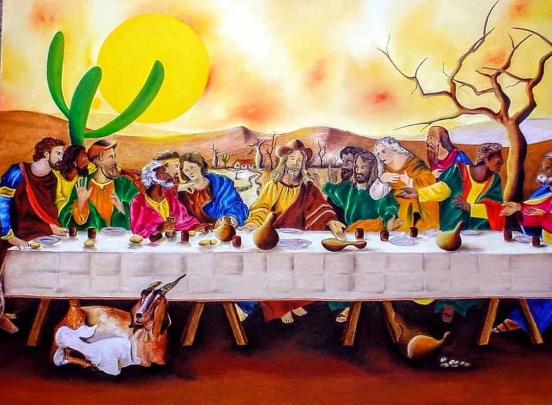 Santa Ceia na Caatinga.
Acrílica sobre tela/Coleção particular.
Atelier Silvio Jessé/Mucugê-Bahia.