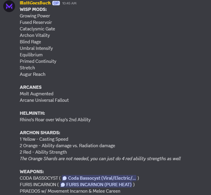 TheBuildHubGG's tweet photo. Reminder that we have loads of Warframe builds in our Discord separated in a forum style by damage frame, nuke frame, aerial frame, weapons builds, companion builds, etc.

INVITE: https://t.co/PIrg6epprc

All are welcome.

#Warframe #TennoCreate https://t.co/HEYhkJfYPe