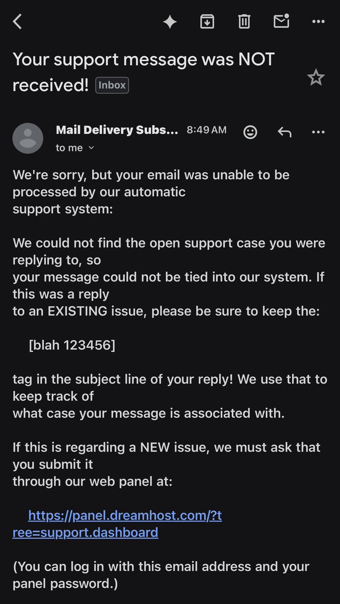Support bounce email