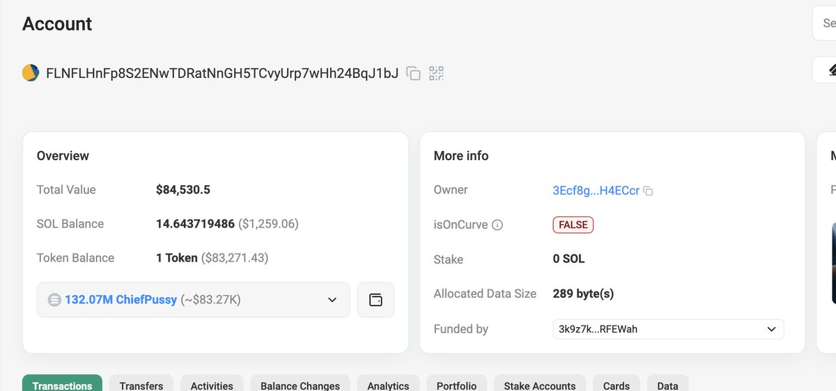 There is no token on solana right now where people believe so much they have staked 83k usd which is  13.62%! $chiefpussy is making this possible due to rewarding holders this is the future of tokens for cult communities book it DRtvTCzfiKGhCVREmBbZdN9sB8PHeq9KdRZ3VmFhpump