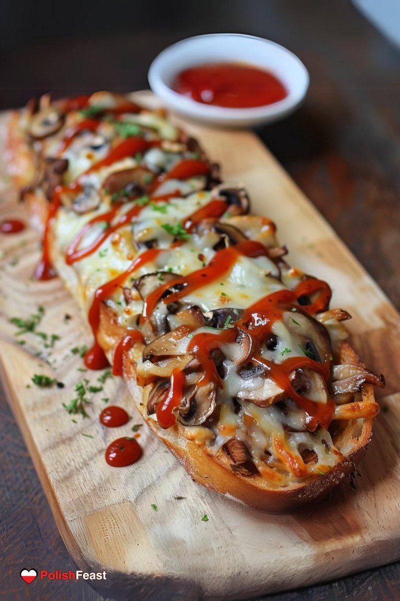 Hey America, do you know Polish street food called a “Zapiekanka”?🇵🇱🥖🍄‍🟫

It’s made on baguette with mushrooms and cheese, goes great with ketchup.