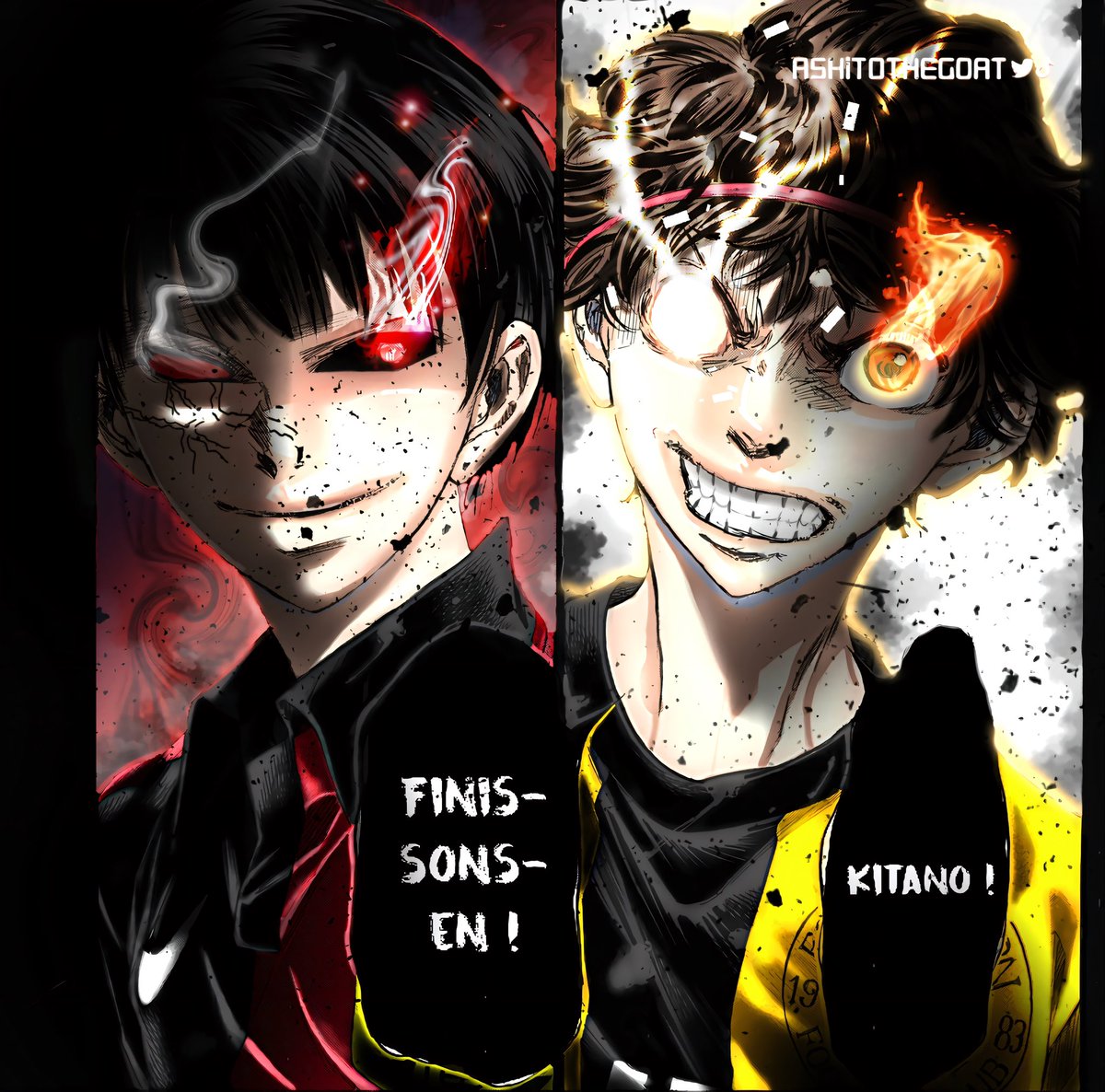 Ao ashi chapter 271 colored panel «  let’s settle this Kitano » #AOASHI