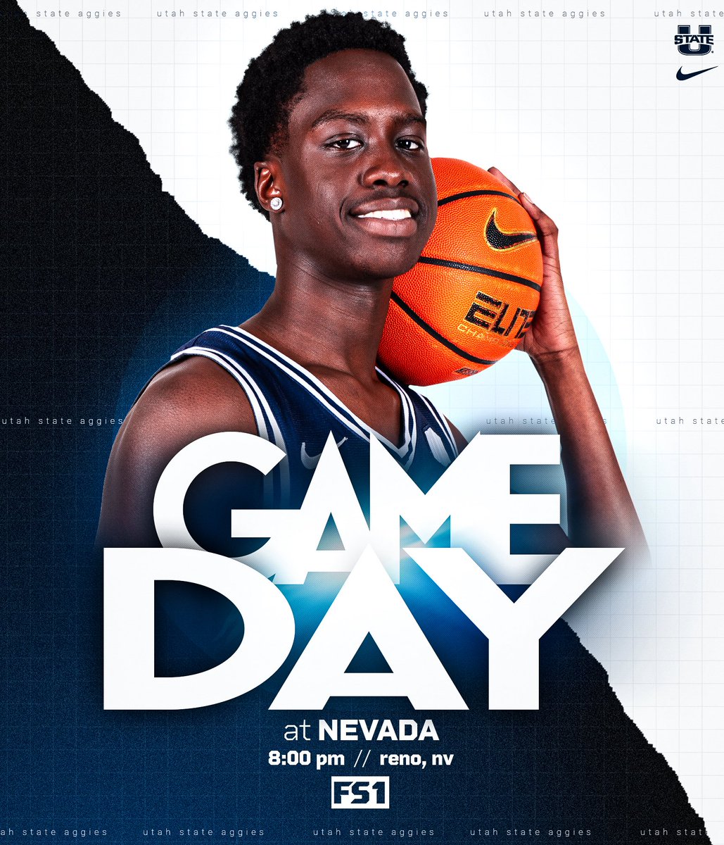 Got your Saturday night plans covered 

🏀: at Nevada
📍: Reno, Nevada
🕑: 8 PM
📺: FS1 
📊: usuaggies.info/3LuMe8X

#AggiesAllTheWay