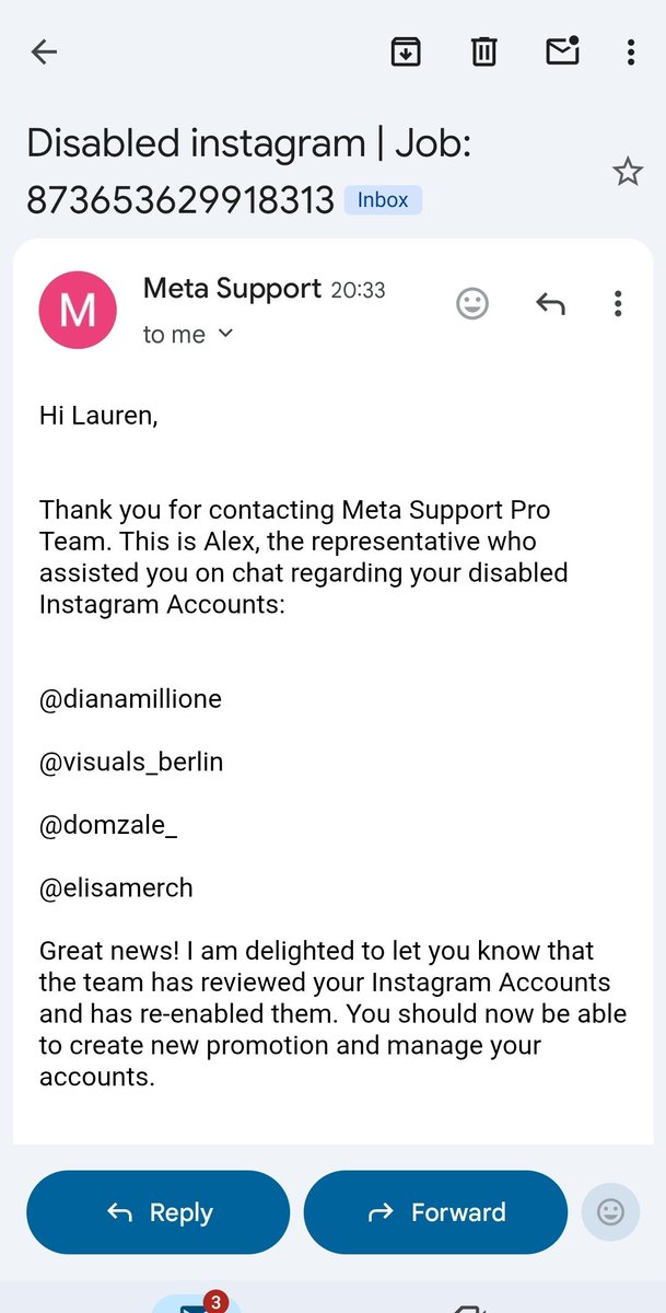 You can contact us for your disabled and hacked instagram facebook accounts 🙏