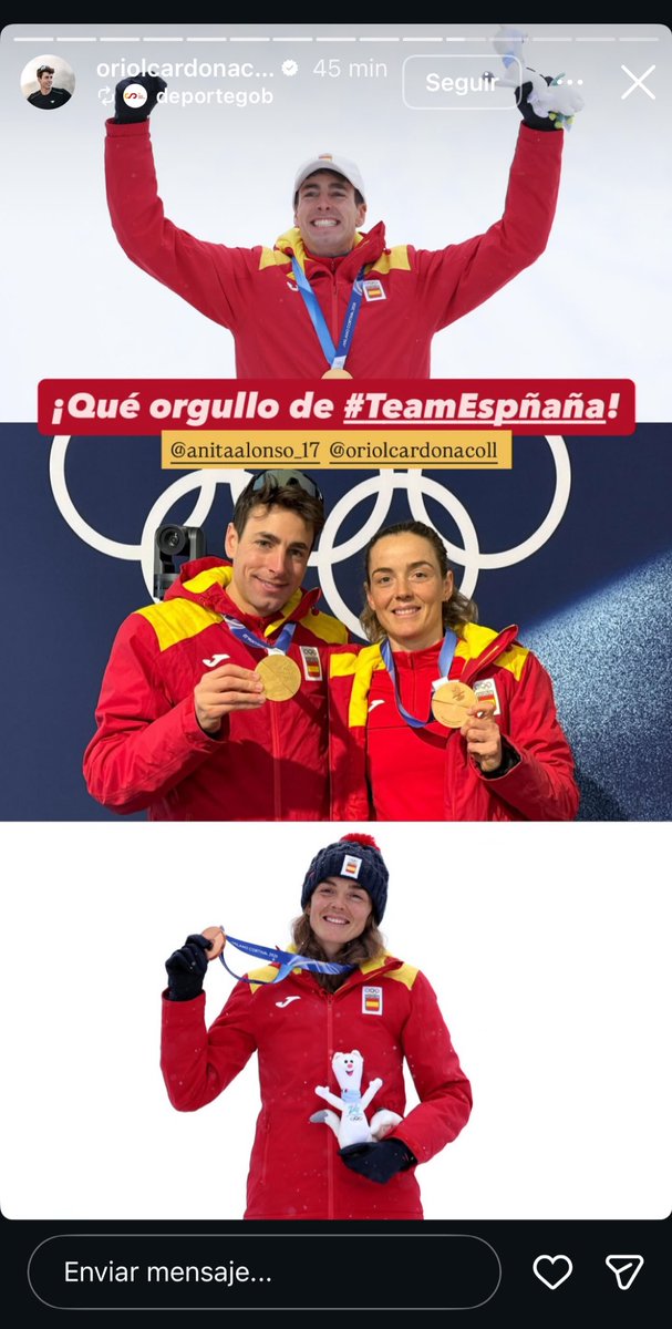 A ver que dicen los payasos independentistas catalanes al ver esto en el Instagram de Oriol Cardona, seguramente lo ha publicado bajo terribles amenazas. Se avecinan ríos de bilis. #TeamEspaña