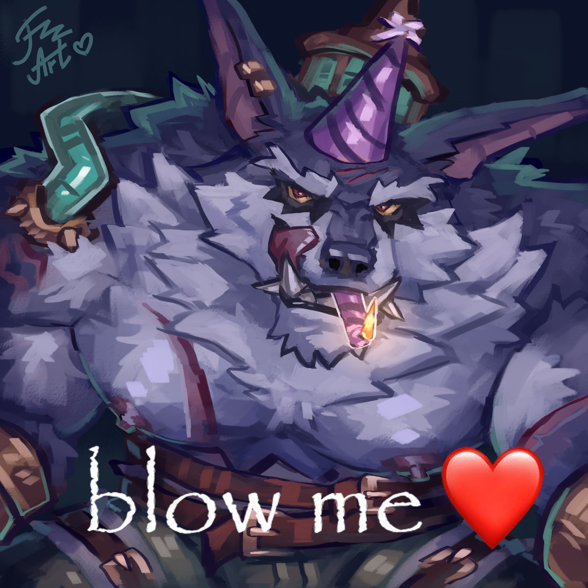 Happy birthday to my favorite wolf ever❤️ He talking about candle… trust..
#warwick #furryart