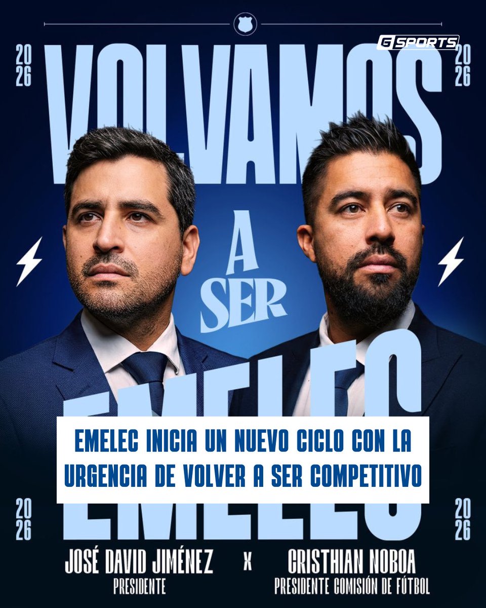 José David Jiménez asume el mando de Emelec con el reto de devolver estabilidad y resultados 📊⚽️

El respaldo de Cristhian Noboa fortalece la apuesta azul 💙🔥

✍🏼: <a href="/narcipaucarp_97/">Narcisa Paucar Preciado.</a> 

#emelec