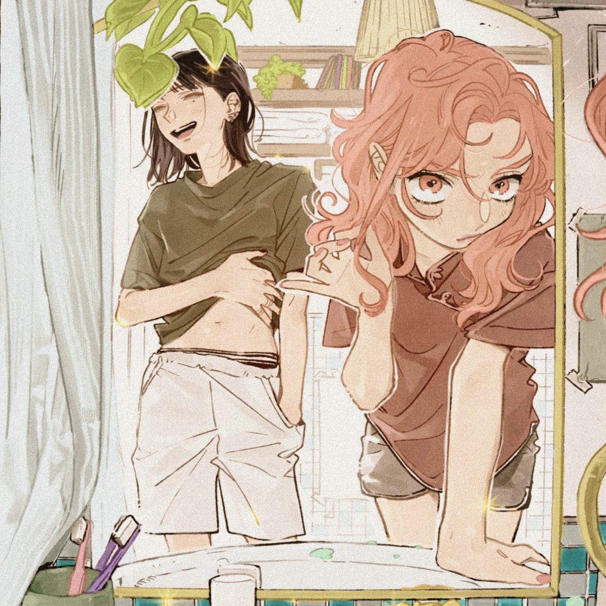 domestic lesbians and their morning routine