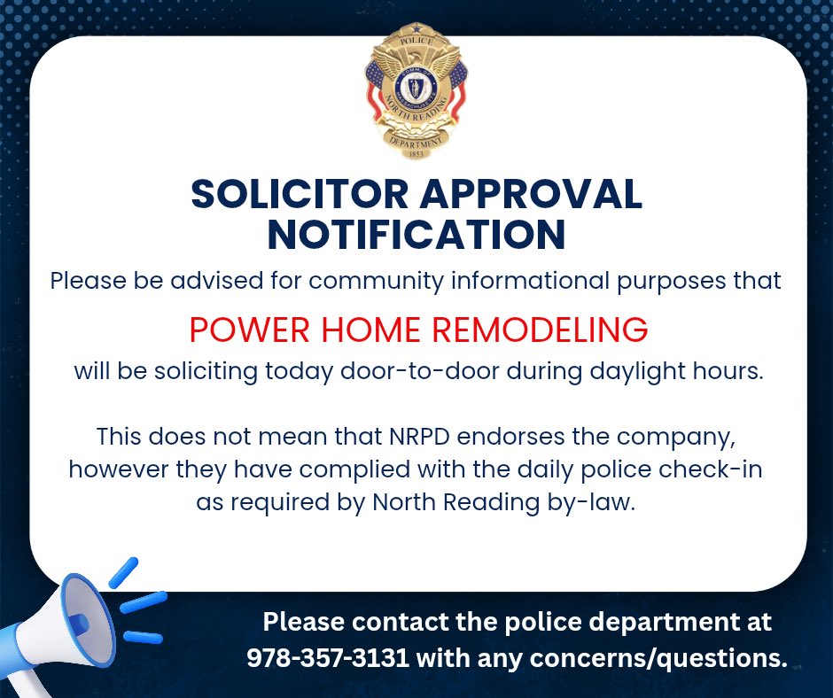 North Reading Police tweet media