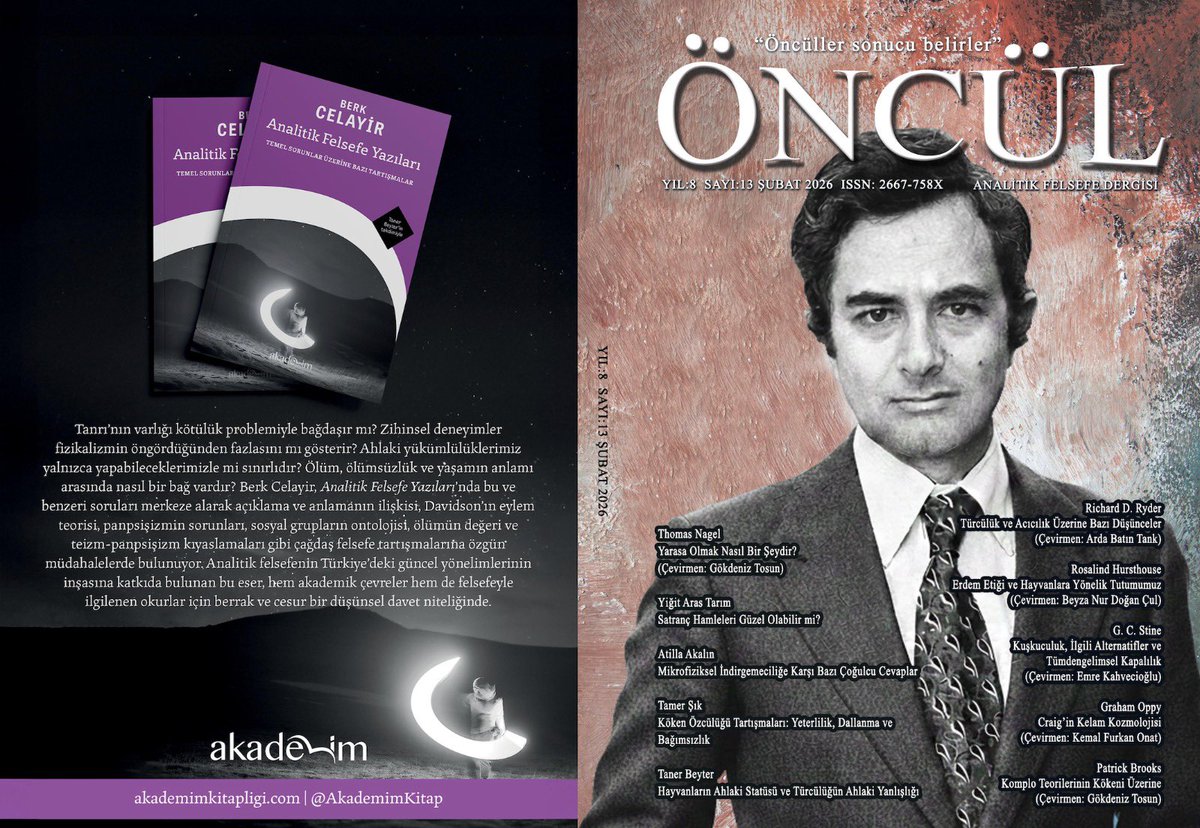 Öncül Analitik Felsefe Dergisi tweet media