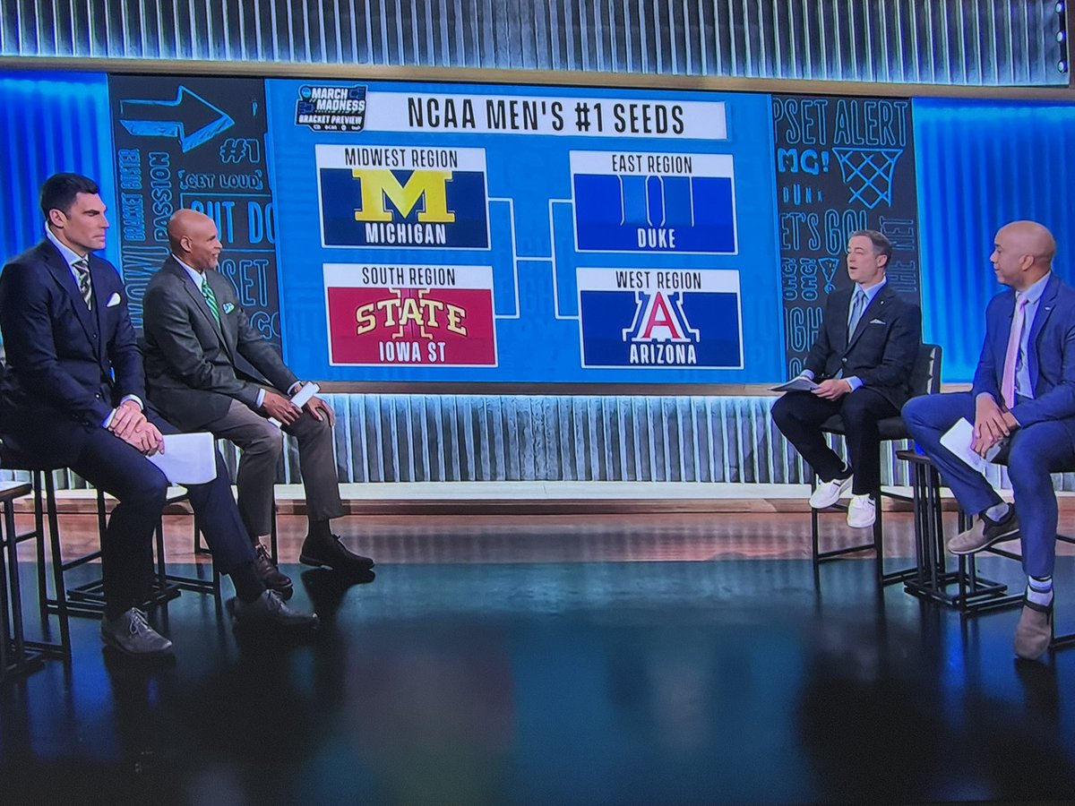 Wow, Iowa State is currently plugged in as the fourth #1 seed in the South Region by the selection committee.