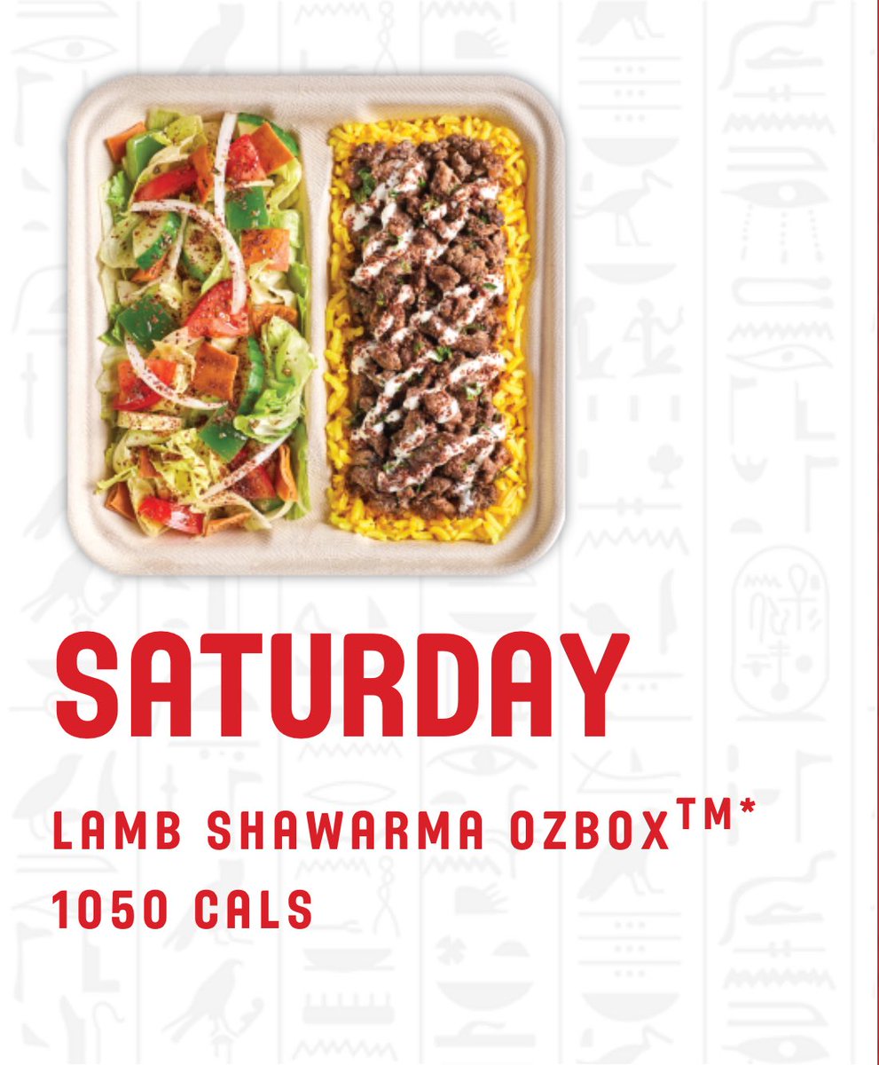 OsmowsShawarma's tweet photo. Saturday Special Lamb Shawarma

Step 1: Pick Your Protein (Lamb)
Step 2: ON The ROCKS 🍚 or STICKS 🍟 
Step 3: Choose your Favourite Salad 🥗 (Caesar /Fattoush/Geek)
Served with Osmow’s Special Sauce &amp; carefully choose your spice 🌶️ level. 
#osmows #shawarma  #restaurant https://t.co/0ddE9RK941