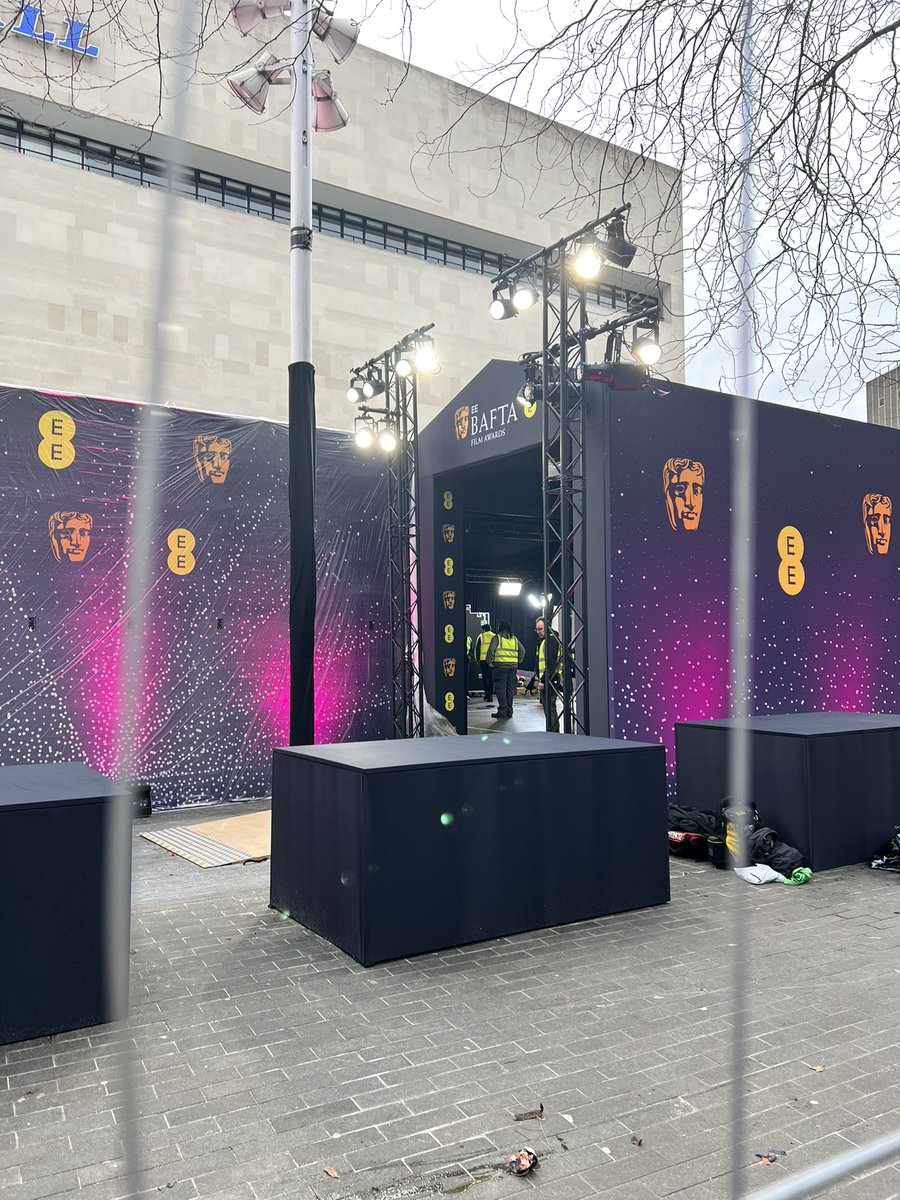 Saw them setting up for #BAFTAs today and little cinephile me got so excited