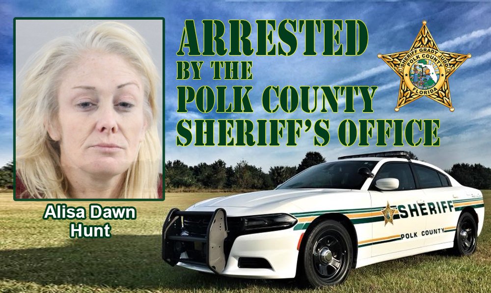 42-year old Alisa Dawn Hunt of Auburndale had a Polk County warrant. She was wanted for: Grand Theft (F3), Defraud to Obtain Property (F3), Use/Possession of ID of Another without Consent (F3), and Unlawful Use of a 2-Way Communication Device (F3).

So Polk County deputies