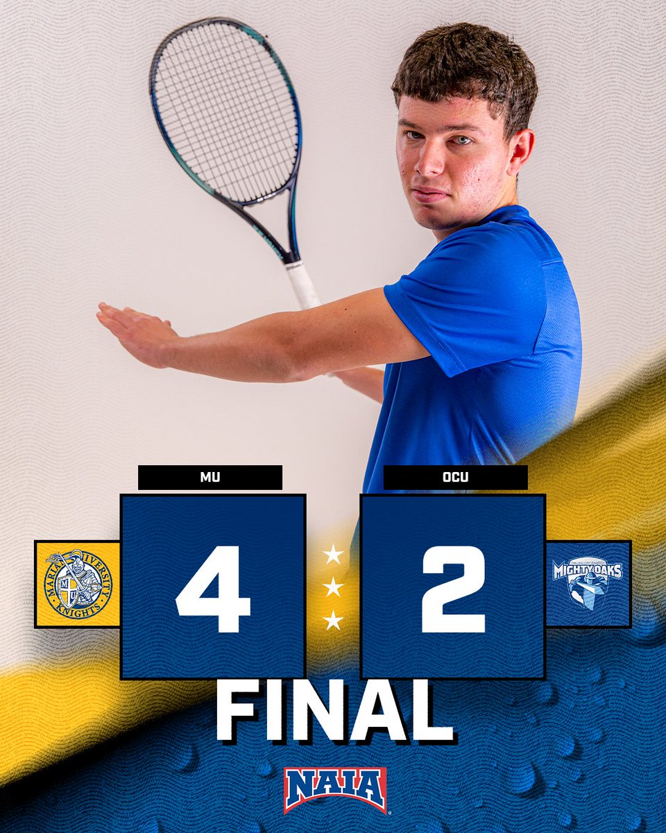 Last night, <a href="/MarianMTennis/">Marian Men's Tennis</a> picked up a huge win against No. 13 Okland City, winning 4-2 against the Mighty Oaks for their second upset win!
muknights.com/news/2026/2/21…