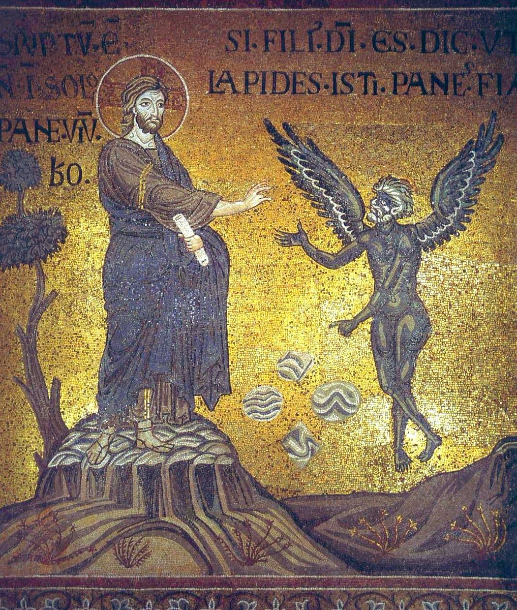 EmanuelaMorell1's tweet image. Il tentatore gli si avvicinò e gli disse: «Se tu sei Figlio di Dio, di' che queste pietre diventino pane». Ma egli rispose: «Sta scritto: "Non di solo pane vivrà l'uomo, ma di ogni parola che esce dalla bocca di Dio"».
Mt  4,3-4

(Le tentazioni di Cristo, Duomo di #Monreale )