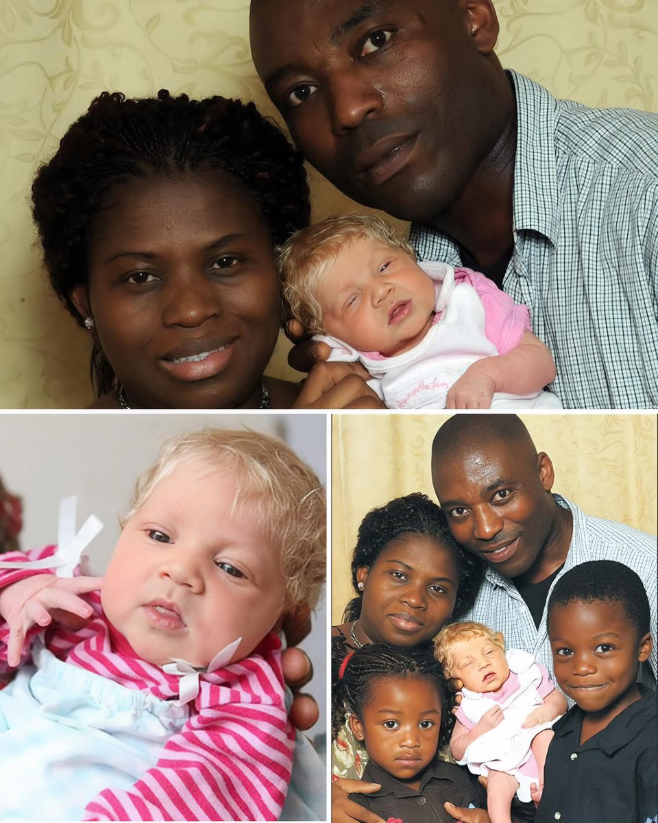 Gidi_Traffic's tweet image. True Story: A Nigerian couple in the U.K., Ben and Angela Ihegboro, once gave birth to a white, blonde, blue-eyed baby.

A child they called their “miracle baby.”