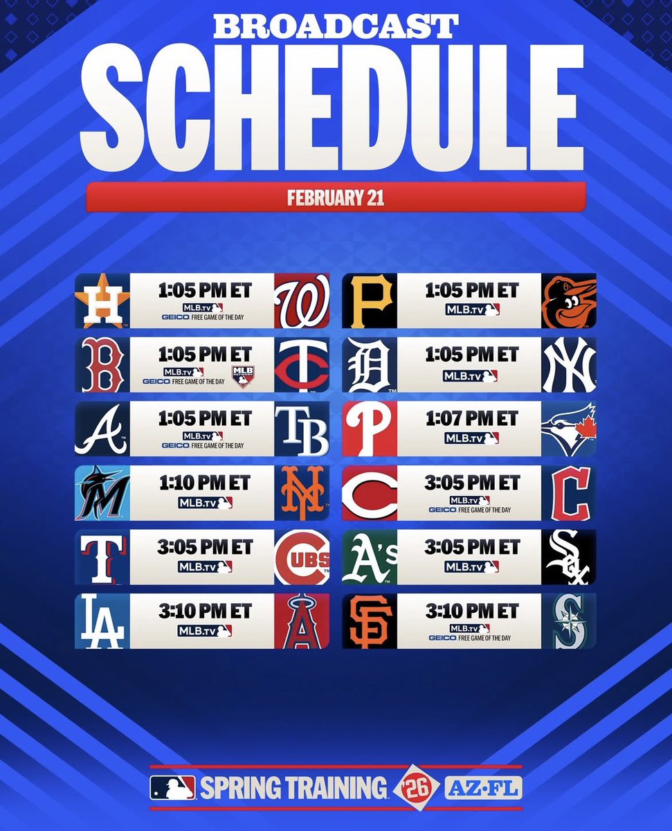 SCapasso11's tweet photo. We’re back baby! The 2026 baseball season has begun with the first games of Spring Training having been played yesterday. Y’all know the deal! Follow my page for the latest MLB news, updates, game scores, and more!

#Baseball #MLB #SpringTraining #2026MLBSeason https://t.co/DWqTFH6y2F