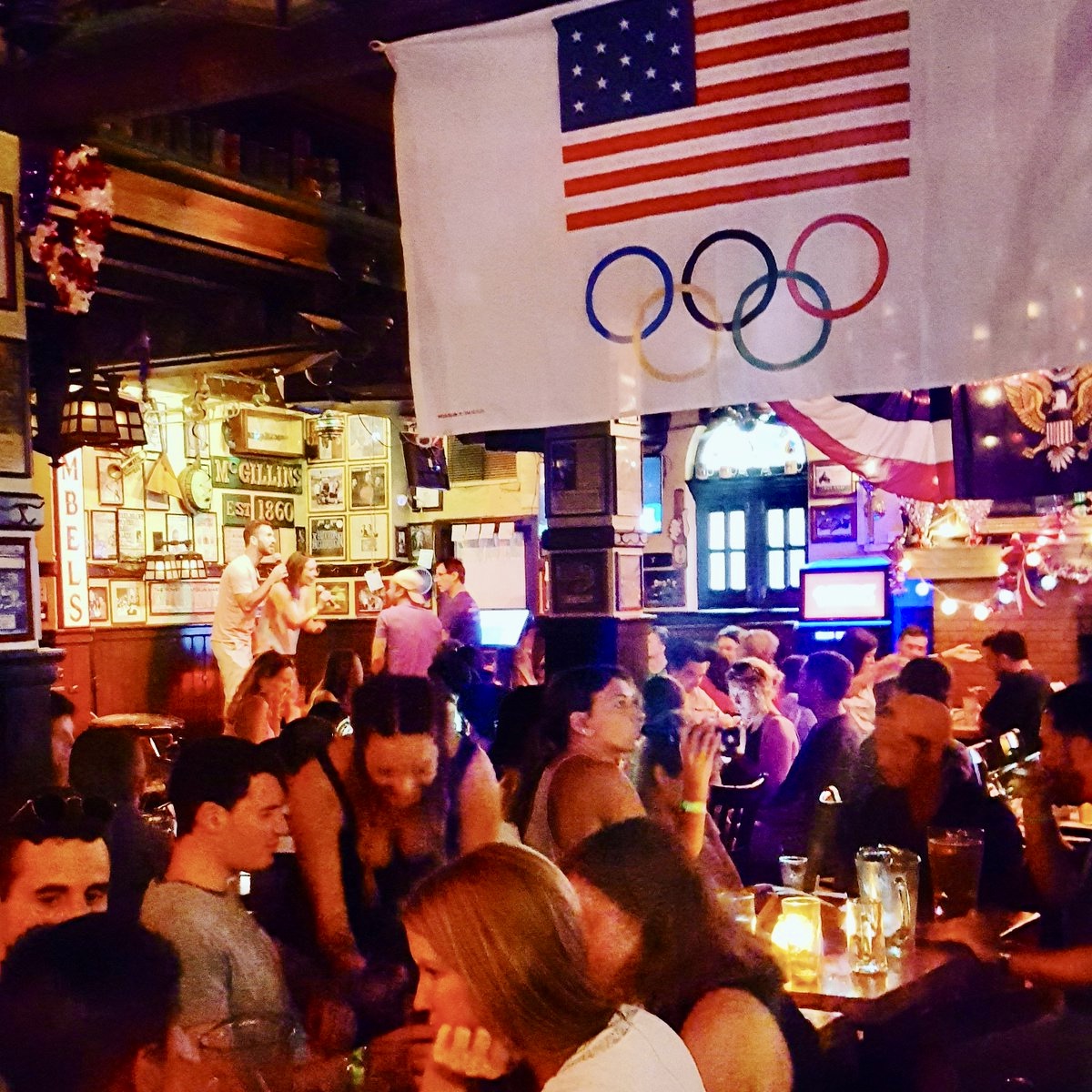 McGillins's tweet photo. BIG NEWS: @McGillins will open at 8 am on Sunday, February 22 for the USA vs. Canada Men's Hockey gold medal game!
Limited menu. BYO breakfast.
#OpeninPHL https://t.co/FktpEH0U5Y
