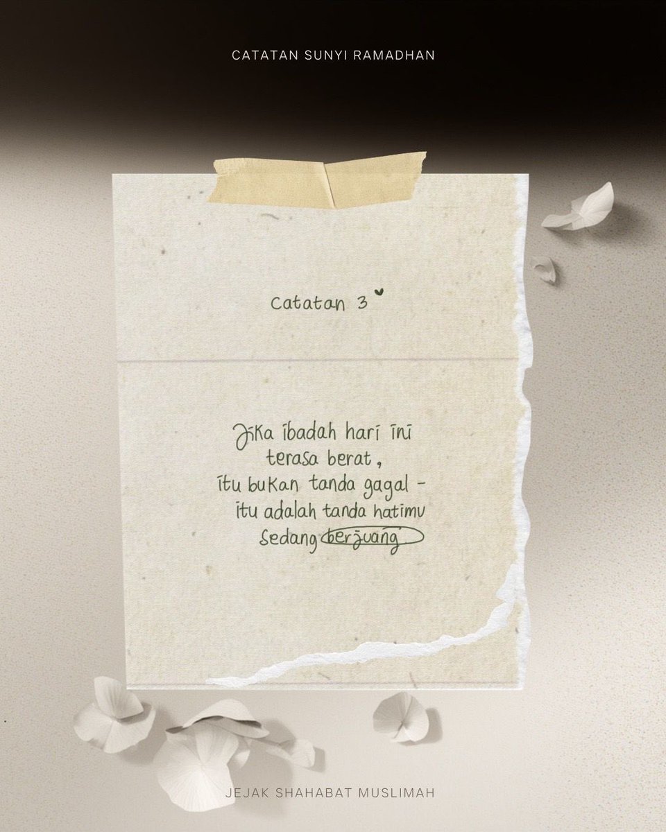 Buat yang kaya hah heh hoh knp aku kok gini ya di bulan ramadhan ini, semoga Allah ampuni dan mudahkan semuanyaa, saling doain ya gusyyy 😭😭🤲🏻🤲🏻🤲🏻

Cr: jejakshahabatmuslimah