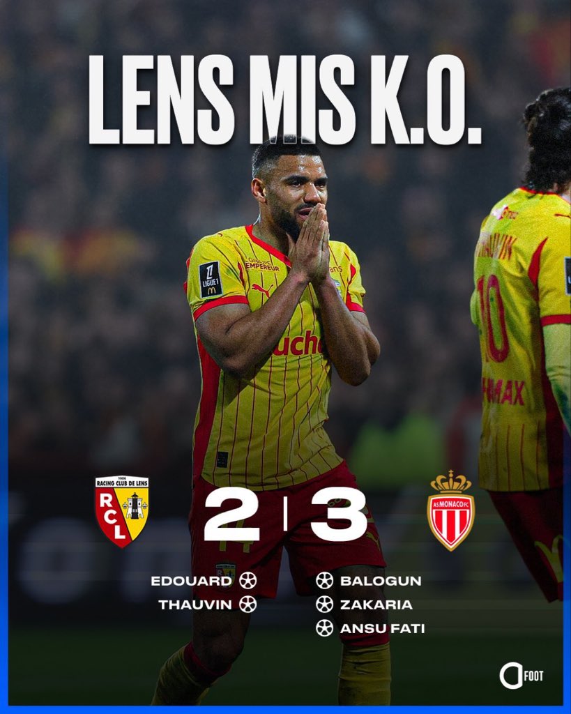1SMi_'s tweet image. 🚨🚨🚨— نهاية المباراة :

• موناكـو 3-2 لانــس

• موناكـو 3-2 لانــس

• موناكـو 3-2 لانــس

خسارة قاسية جدًا هاردلك لـسعود ولفريقه!💛