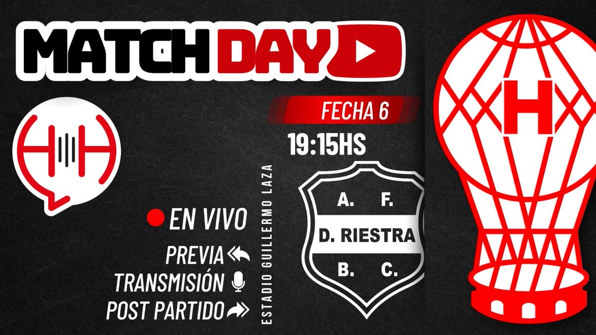 HablaHuracan's tweet photo. ¡#JuegaHuracán! 🎈♥️
Desde las 17.45 hs, #MatchDay con previa, transmisión y post partido vs Dep. Riestra. ¡Te esperamos! 👇🏽🔔

https://t.co/ttGIGOpb4a https://t.co/LRUbcyLICq