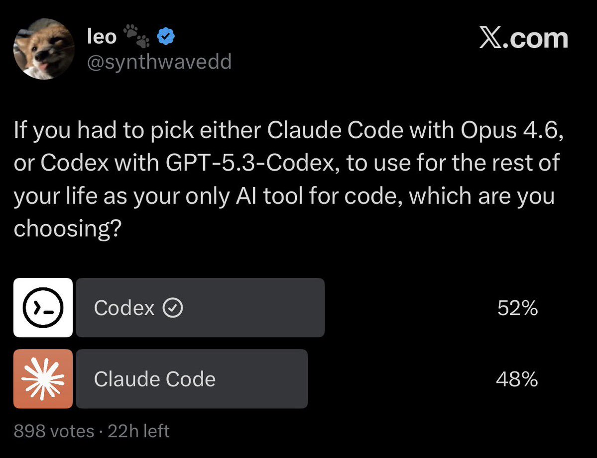Codex vs Claude poll