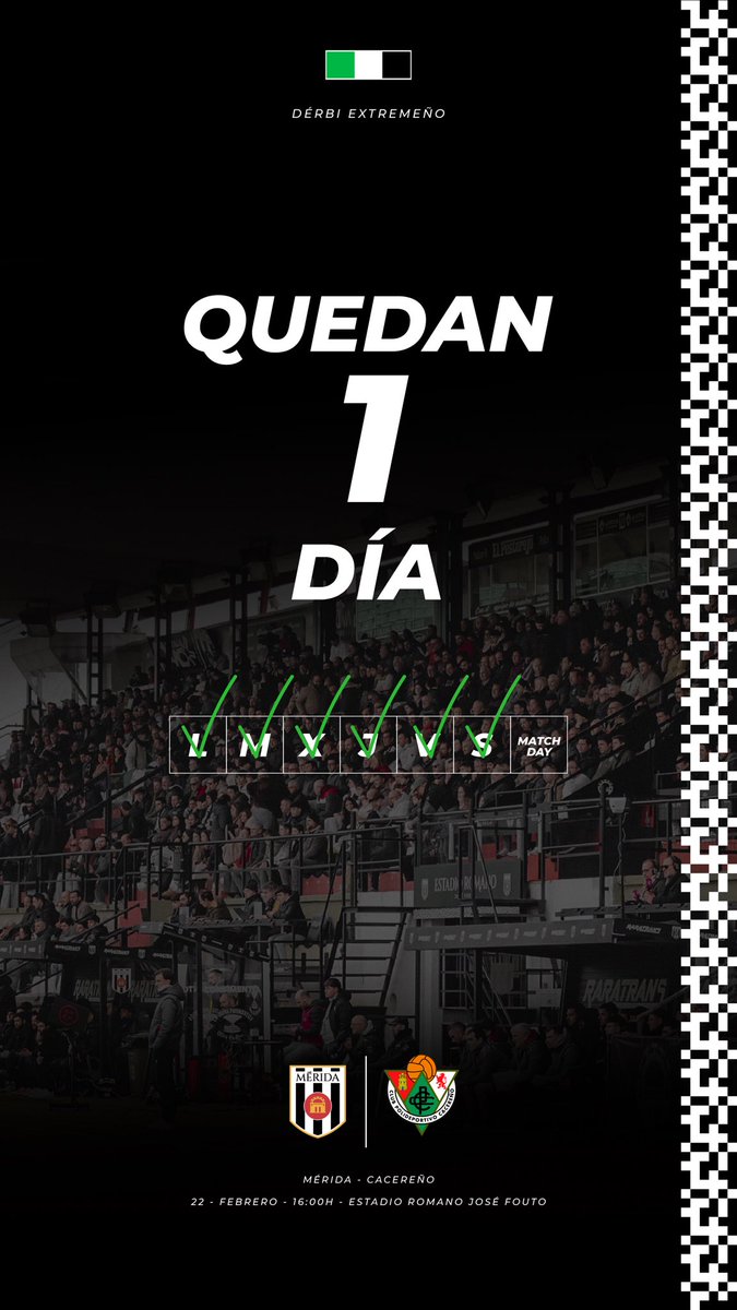 ⌛️

#DerbiExtremeño 🟢⚪️⚫️
