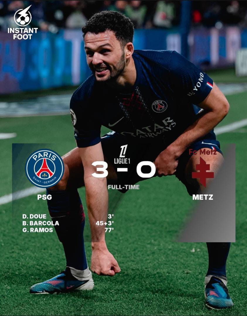 CerameClif1646's tweet photo. 🥇 LE PSG EST LE NOUVEAU LEADER DE LA LIGUE 1 !
Paris prend les commandes du championnat et frappe fort dans la course au titre 🔥
#InstantFoot #ligue1 #psg https://t.co/GrMkc2gznM