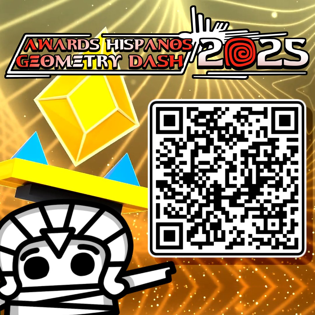 UNA SEMANA PARA LOS RESULTADOS!!!! 🏆
AWARDS HISPANOS Geometry Dash!

Si aun no votas correle al formulario y elige a tus favoritos.
forms.gle/oSKmagKFaw6EvU…

Nos vemos el sabado 28 de febrero!